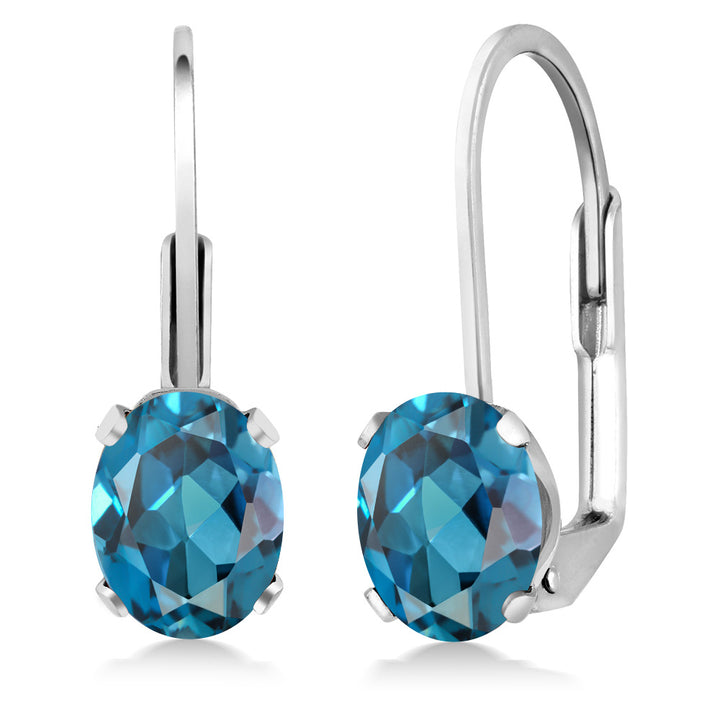 London Blue Topaz - November_Earrings in 925 Sterling Silver