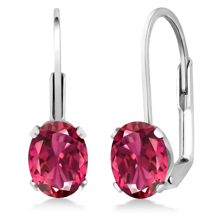 Pink Tourmaline - October_Earrings in 925 Sterling Silver
