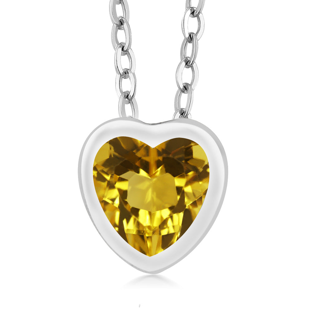 Citrine - November_Pendant in 925 Sterling Silver