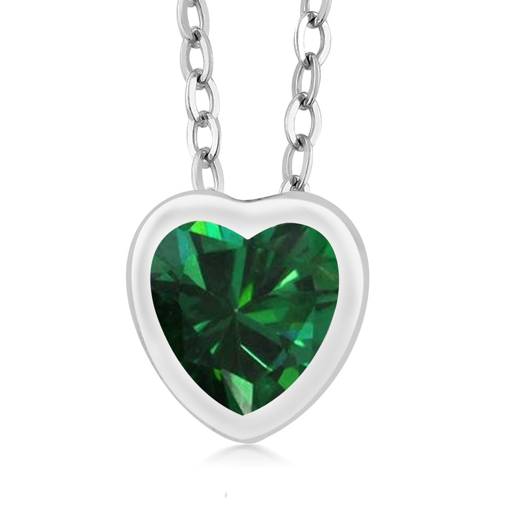 Nano Emerald - May_Pendant in 925 Sterling Silver