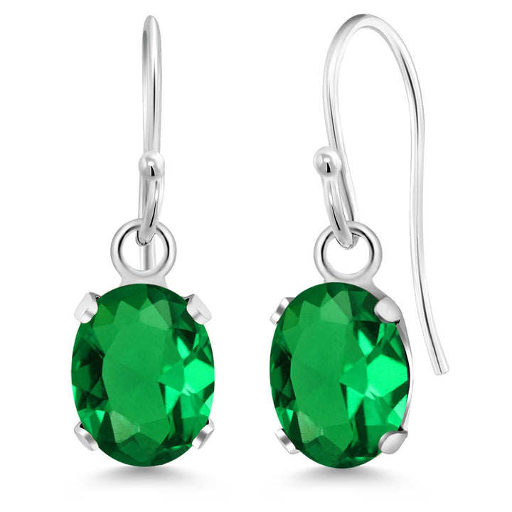 Nano Emerald - May_Earrings in 925 Sterling Silver