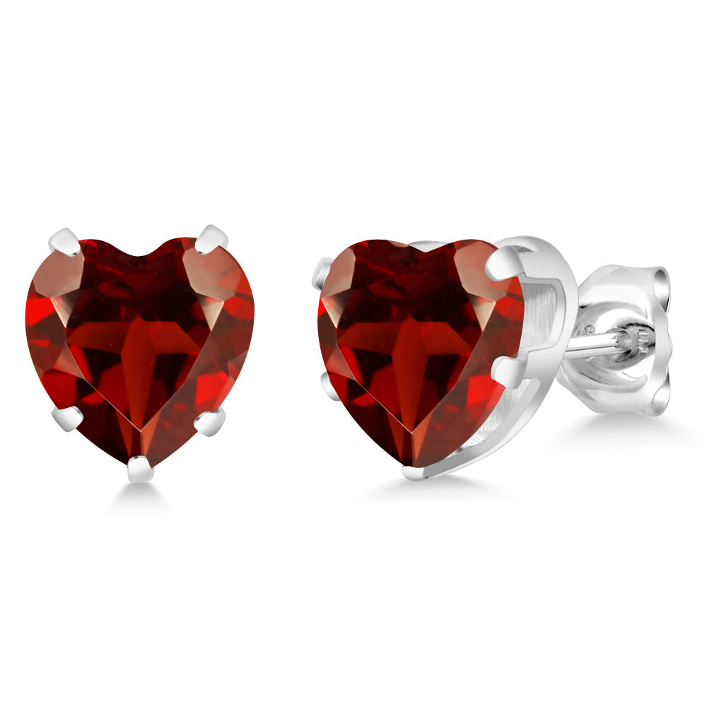 Garnet - January_Earrings in 925 Sterling Silver