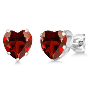 Garnet - January_Earrings in 925 Sterling Silver