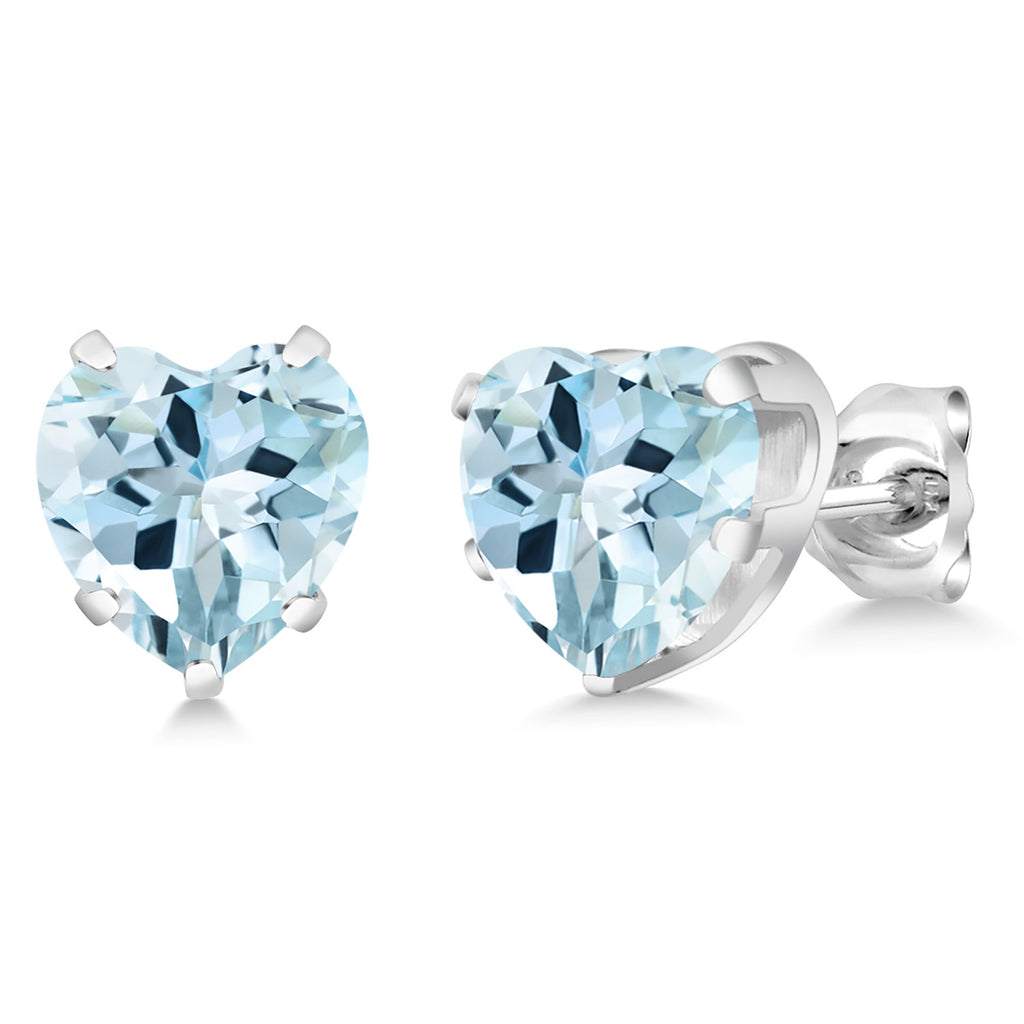 Sky Blue Topaz - November_Earrings in 925 Sterling Silver