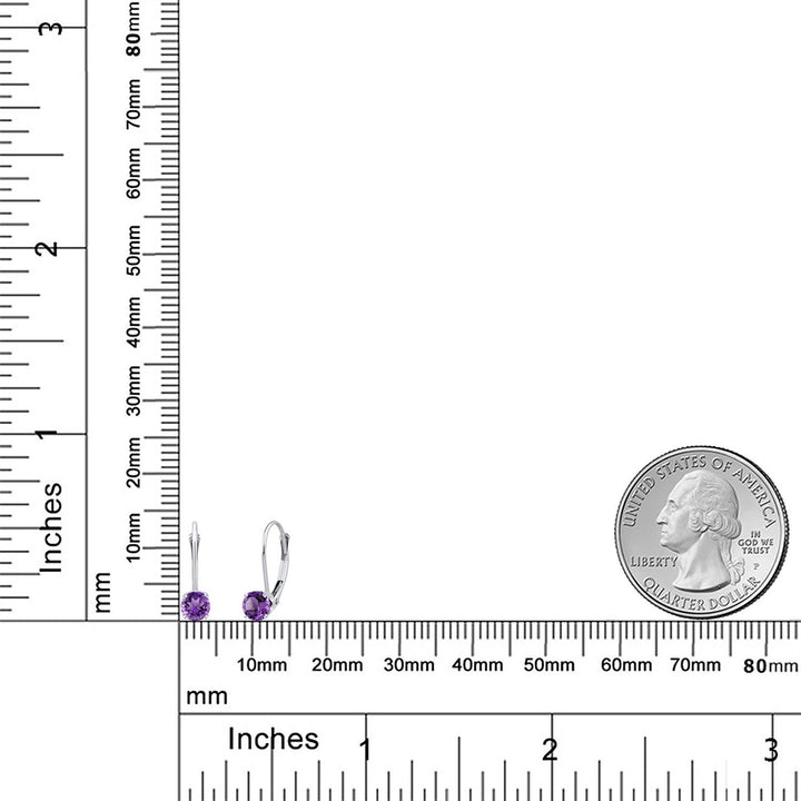 Amethyst - February_14K White Gold_Earrings in 14K White Gold