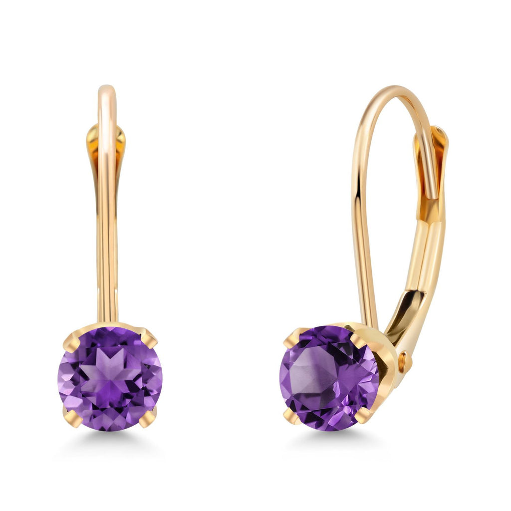 Amethyst - February_14K Yellow Gold_Earrings in 14K Yellow Gold