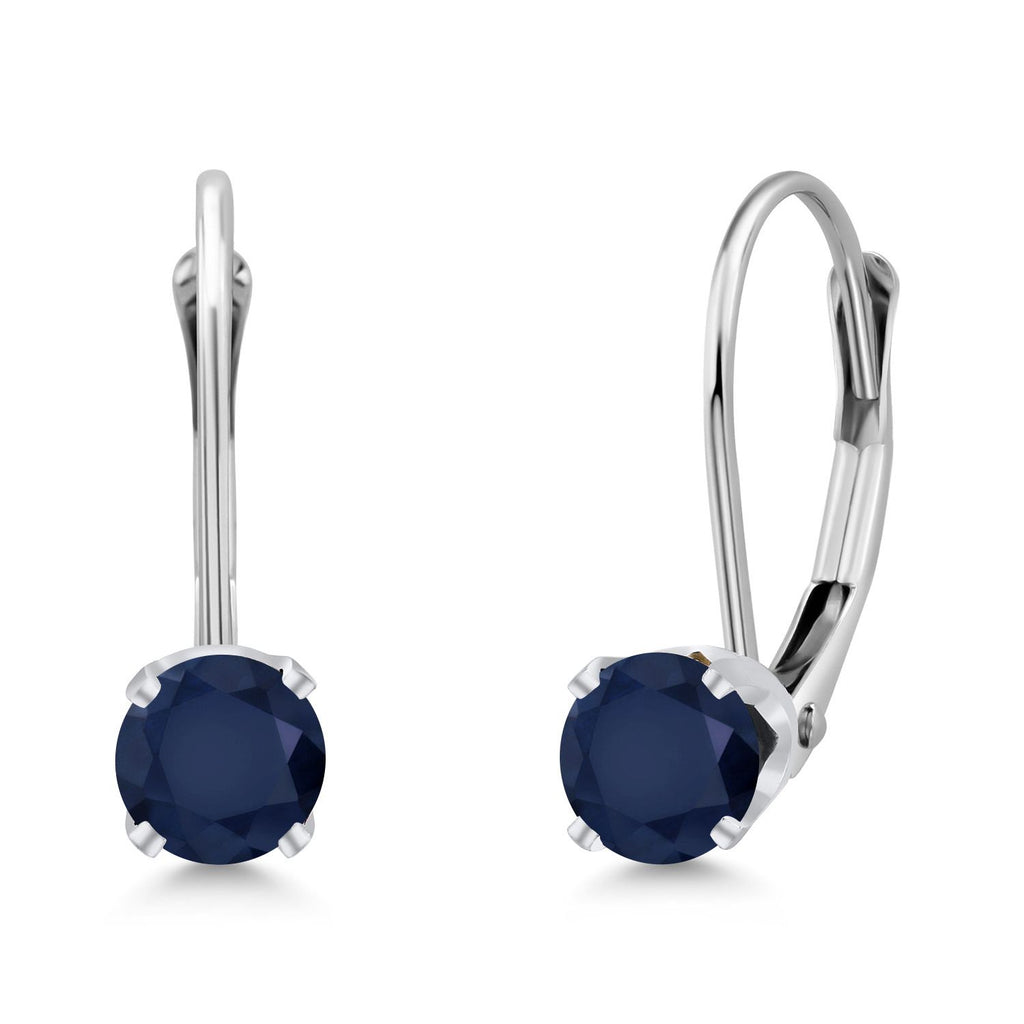 Blue Sapphire - September_14K White Gold_Earrings in 14K White Gold