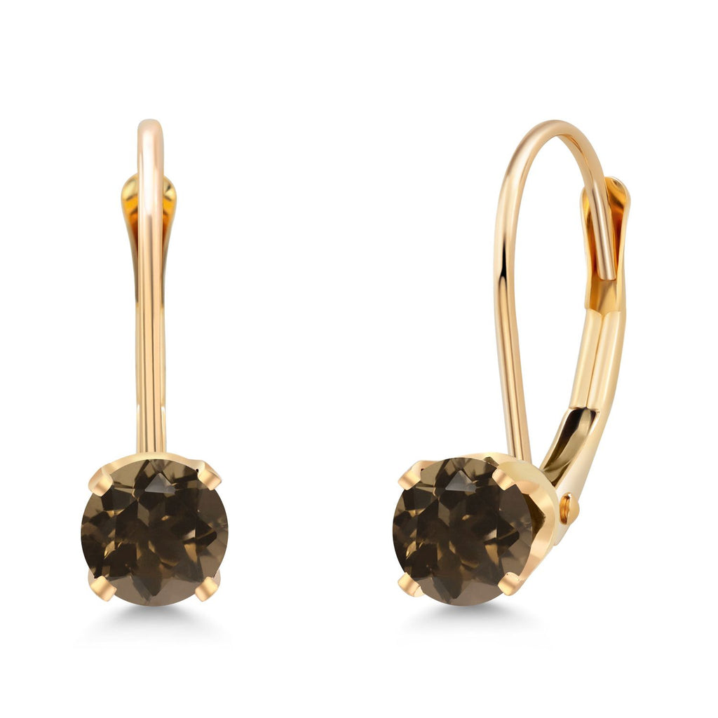 Smoky Quartz_14K Yellow Gold_Earrings in 14K Yellow Gold