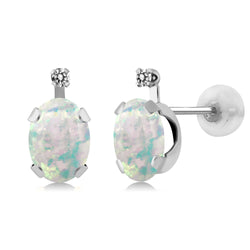 Earrings in 14K White Gold
