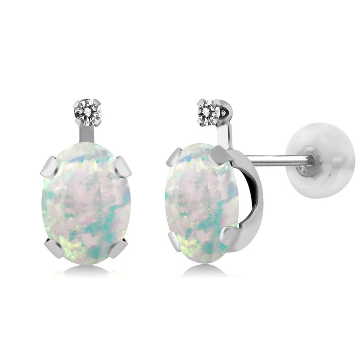 Earrings in 14K White Gold