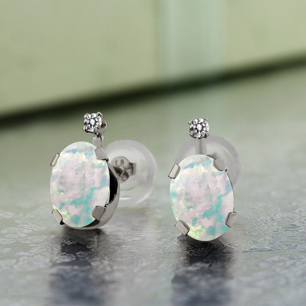 Earrings in 14K White Gold