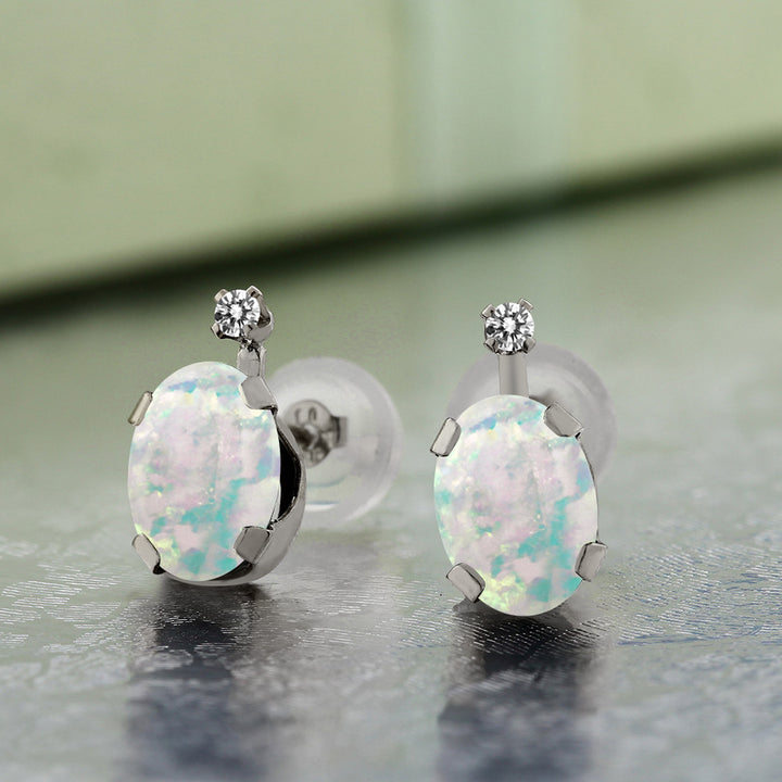 Earrings in 14K White Gold