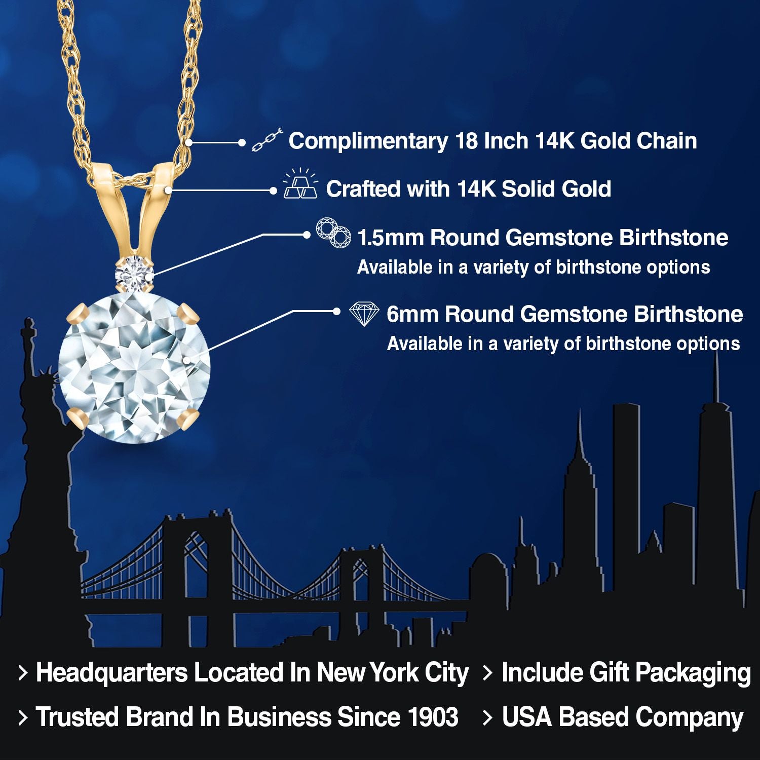 Pendant in 14K Yellow Gold