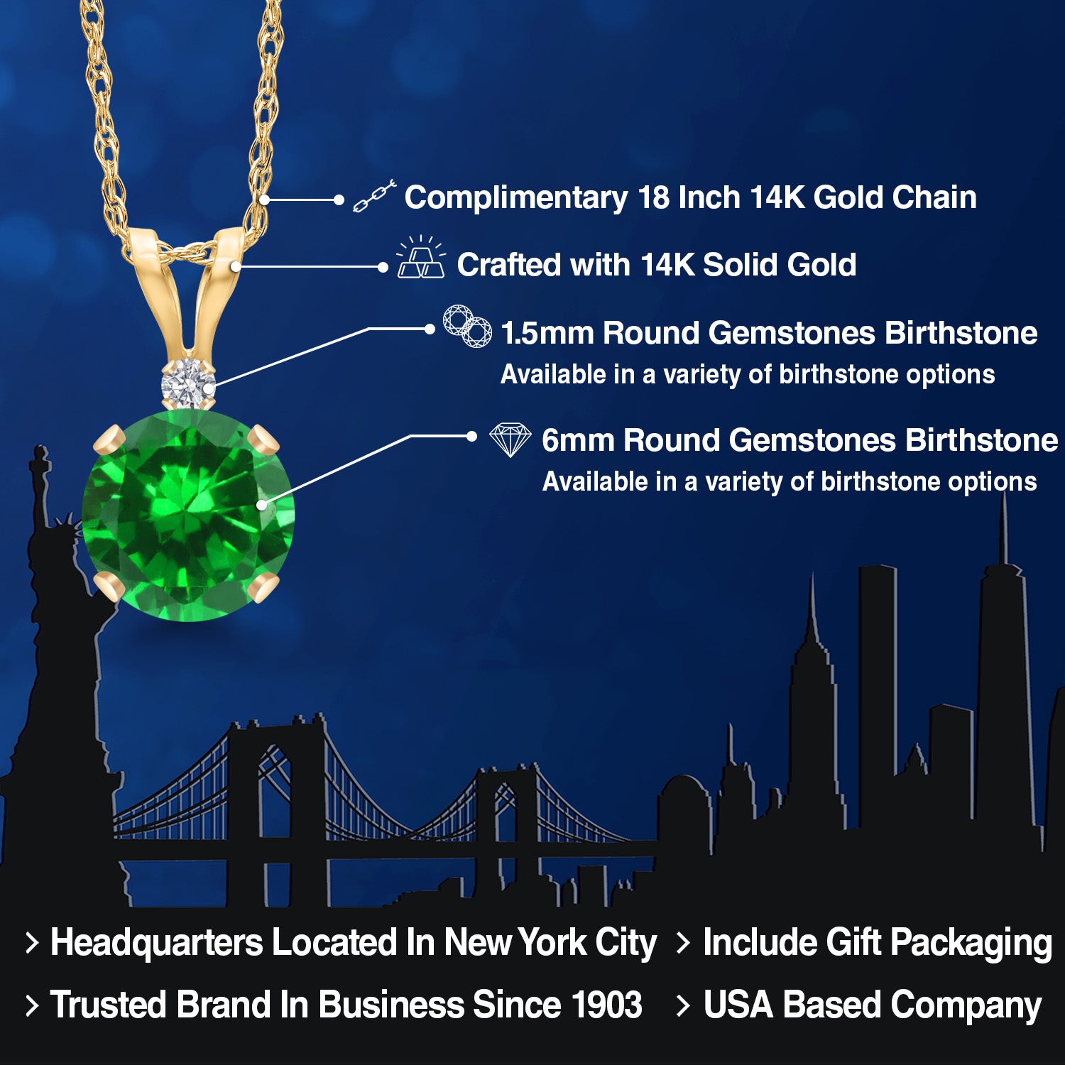 Pendant in 14K Yellow Gold