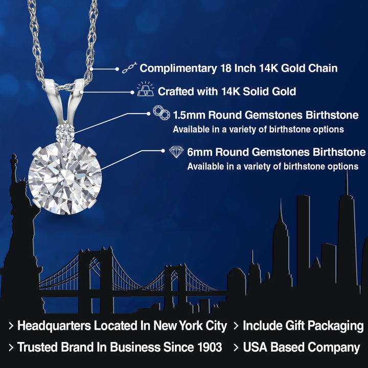 Pendant in 14K White Gold