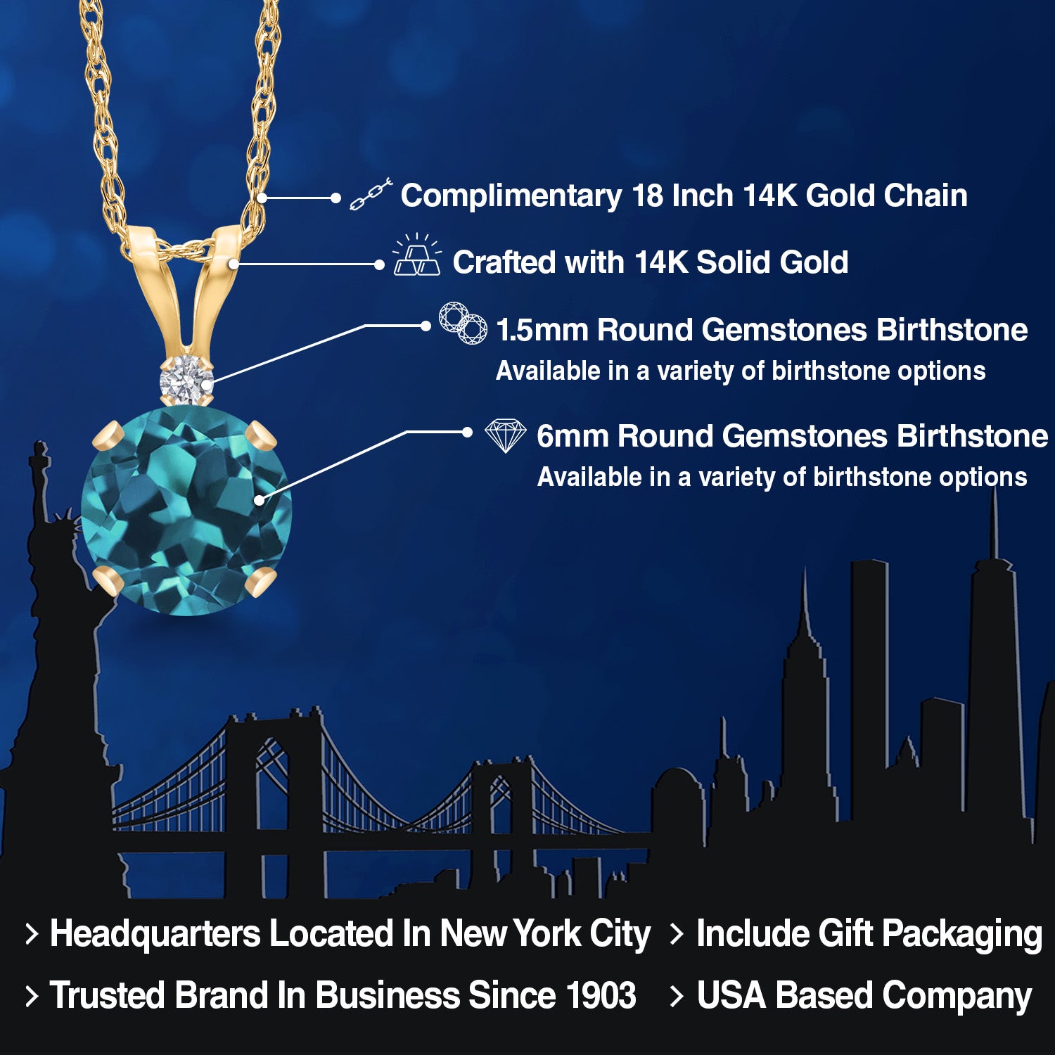 Pendant in 14K Yellow Gold