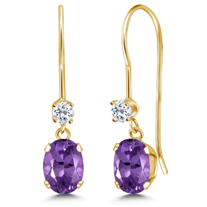 Amethyst - February_Earrings in 14K Yellow Gold