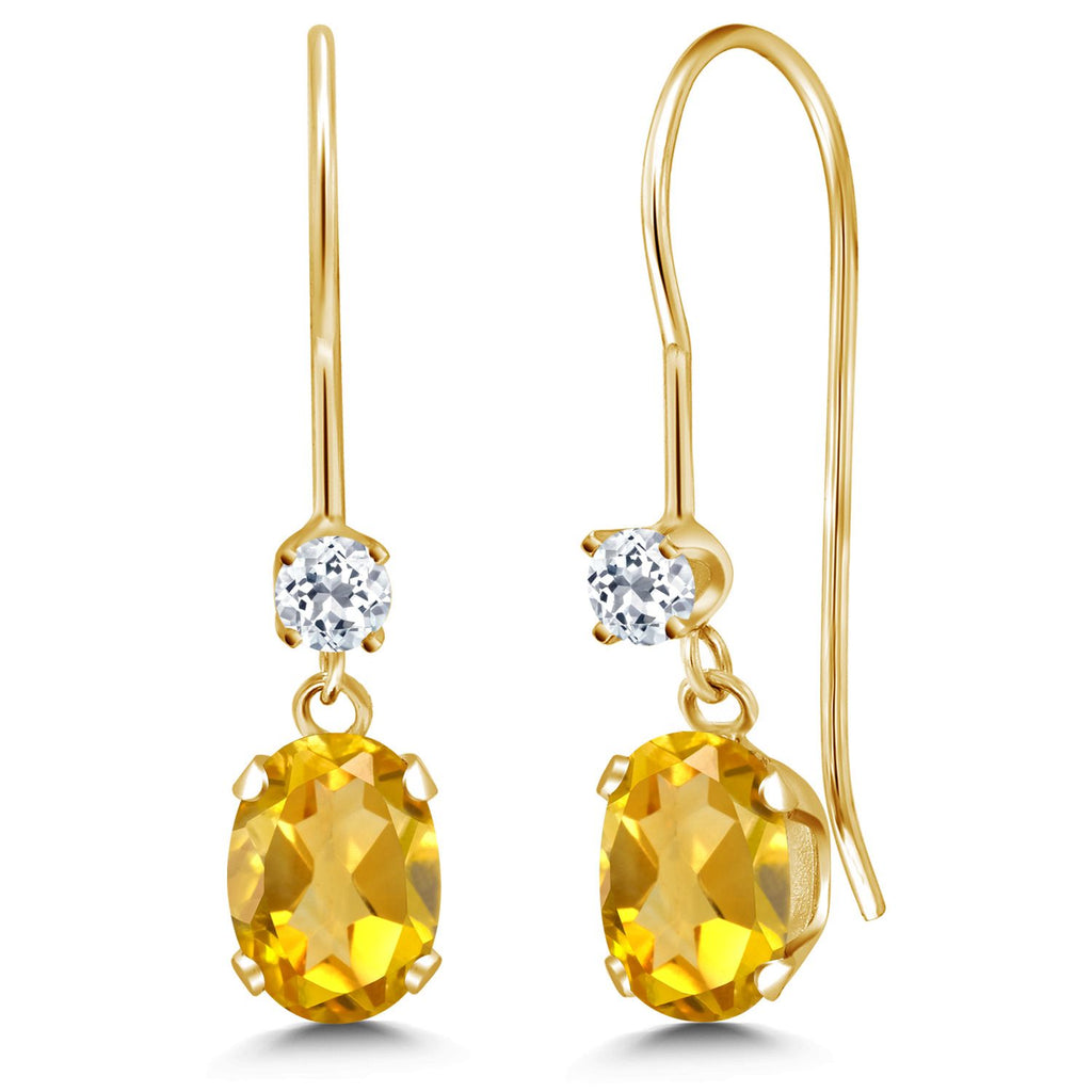 Citrine - November_Earrings in 14K Yellow Gold