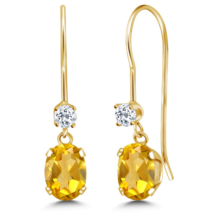 Citrine - November_Earrings in 14K Yellow Gold