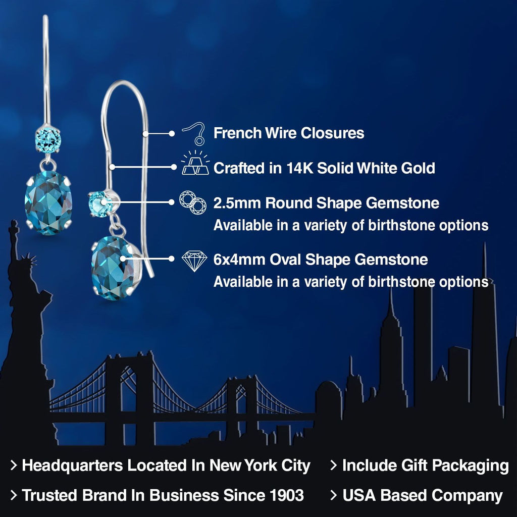 Earrings in 14K White Gold