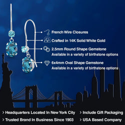 Earrings in 14K White Gold