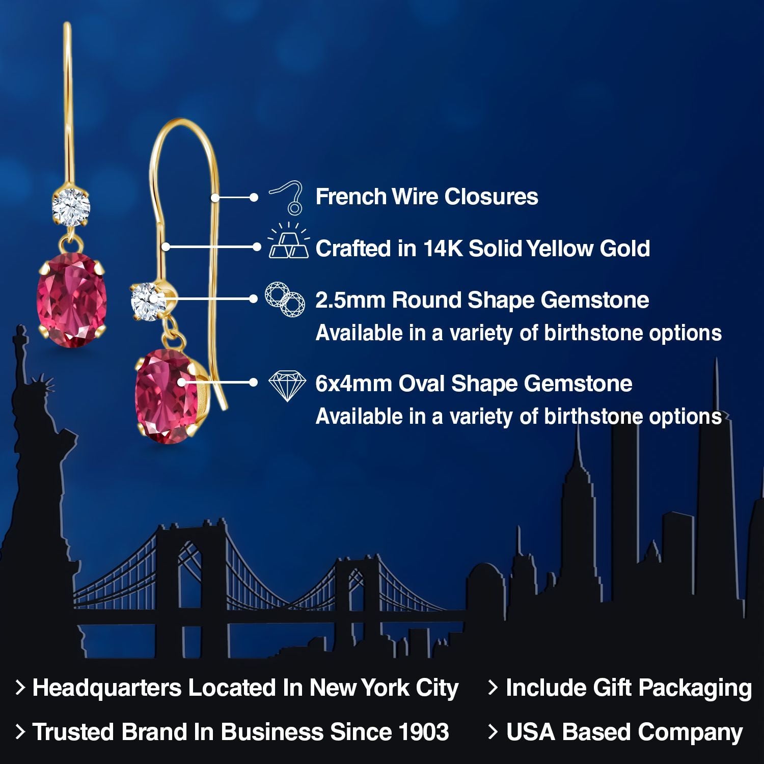 Earrings in 14K Yellow Gold