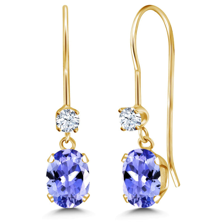 Tanzanite - December_Earrings in 14K Yellow Gold