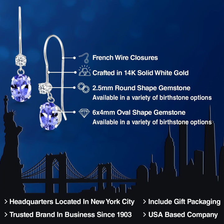 Earrings in 14K White Gold