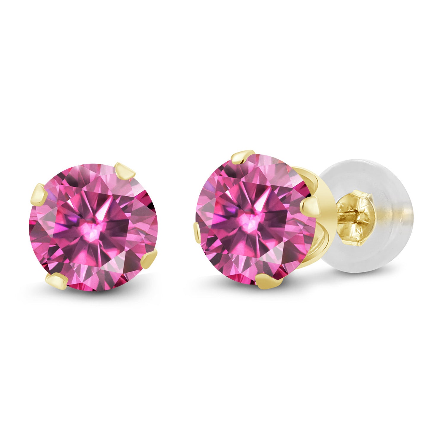 Pink Moissanite - April_14K Yellow Gold