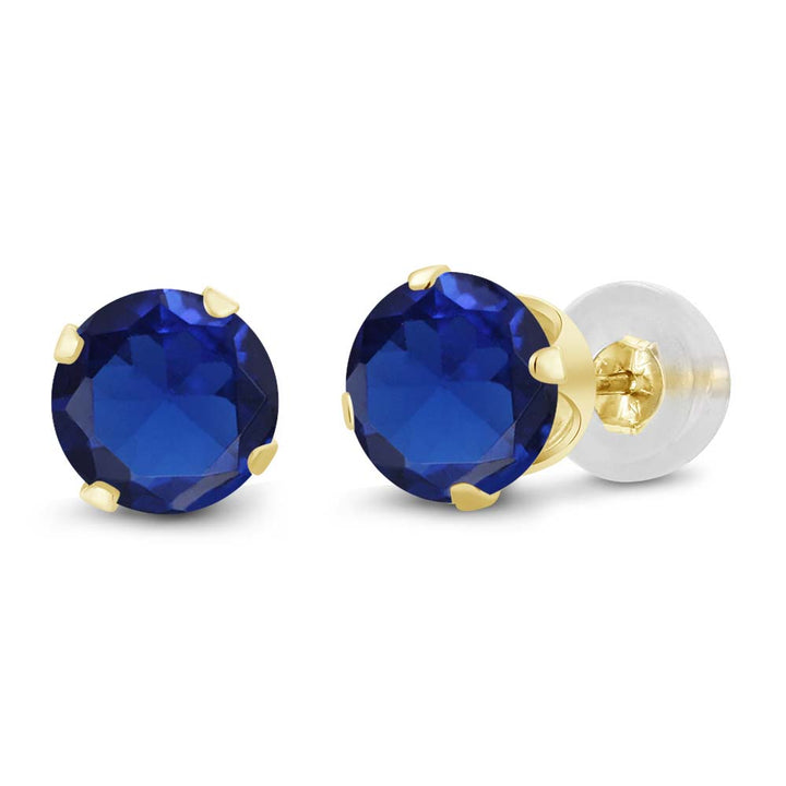 Blue Created Sapphire - September_14K Yellow Gold