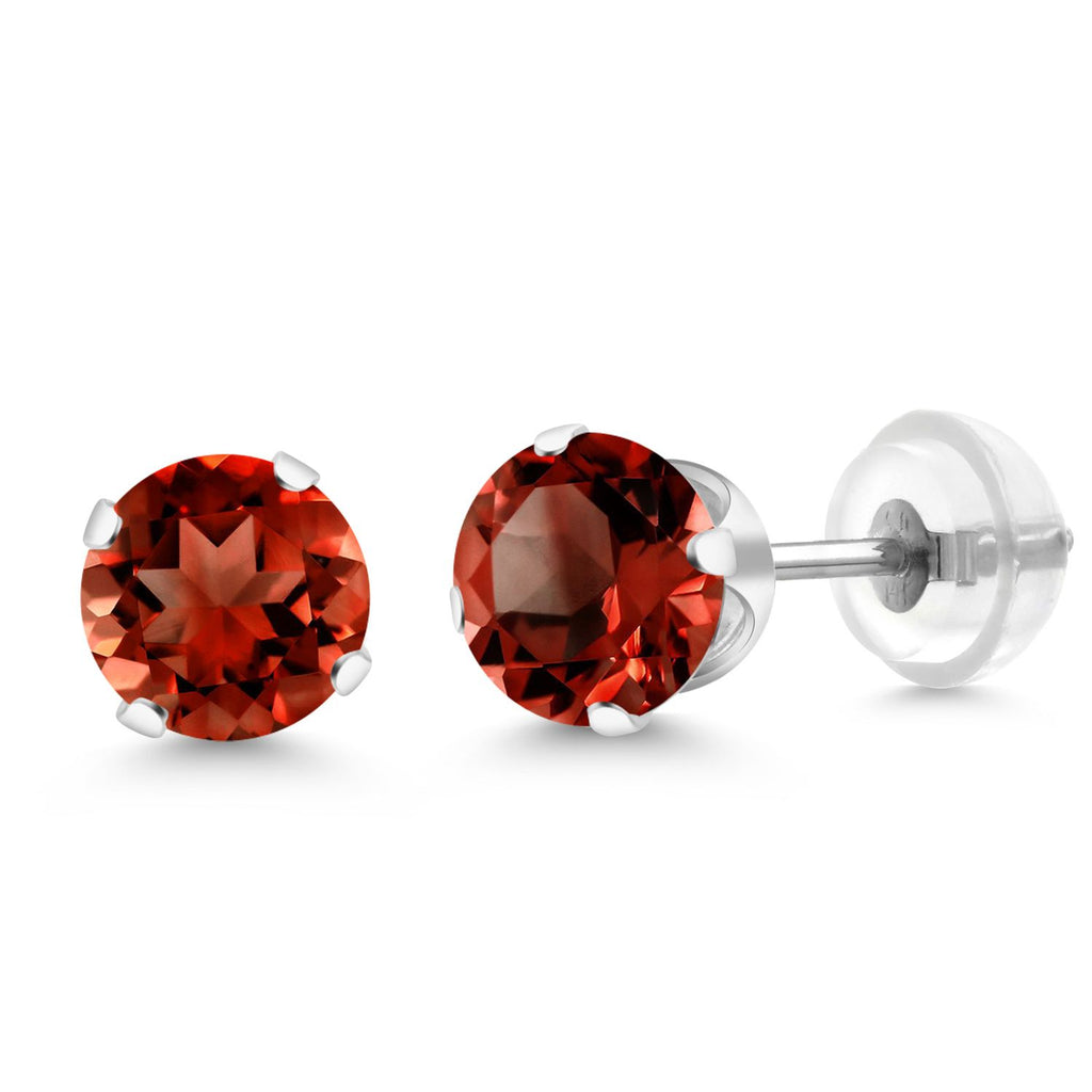 Garnet - January_White Gold_Earrings in White Gold