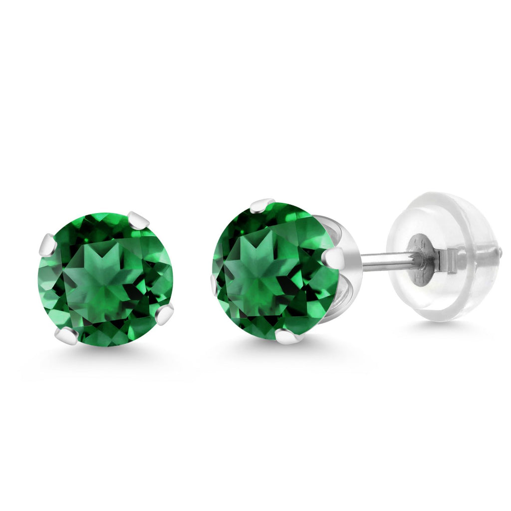 Nano Emerald - May_White Gold_Earrings in White Gold