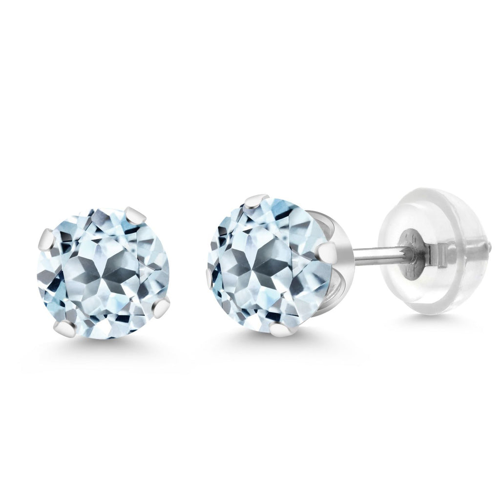 Sky Blue Topaz - November_White Gold_Earrings in White Gold