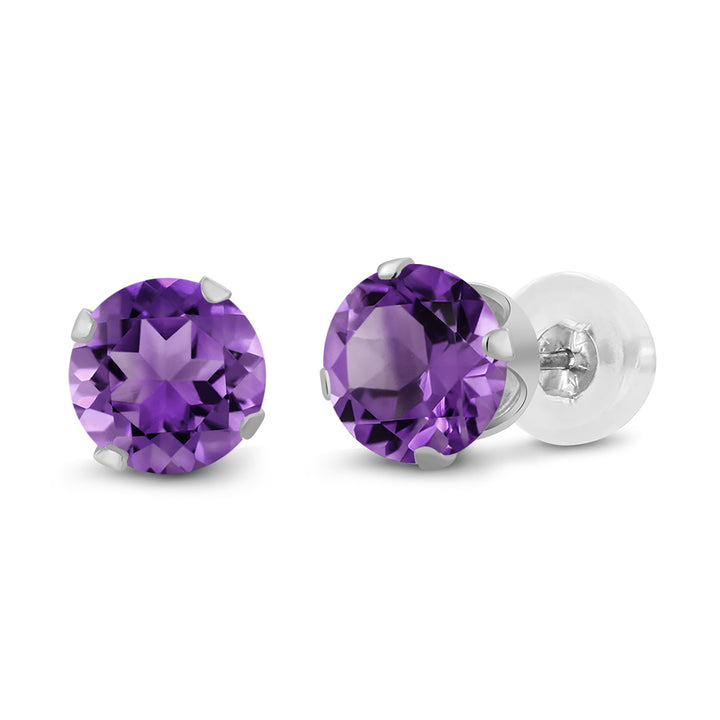 Amethyst - February_14K White Gold_Earrings in 14K White Gold