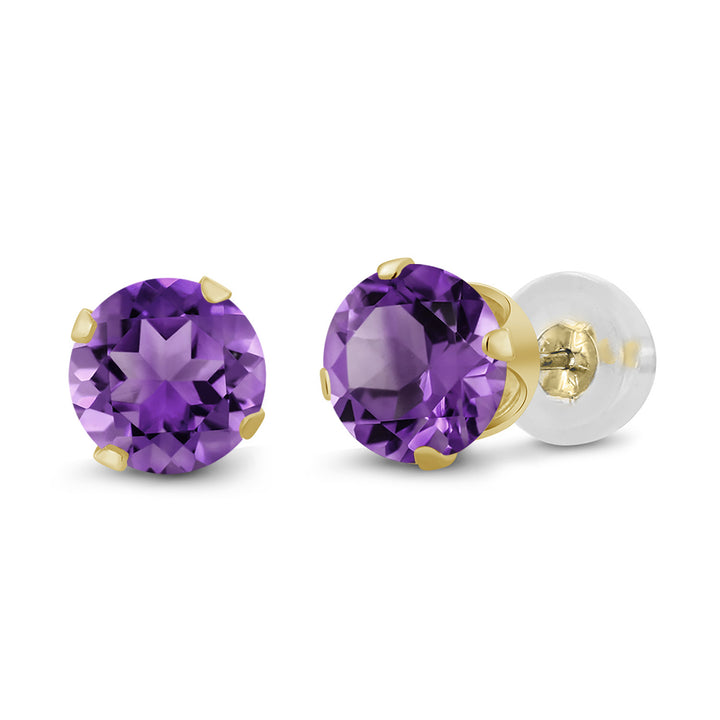 Amethyst - February_14K Yellow Gold_Earrings in 14K Yellow Gold