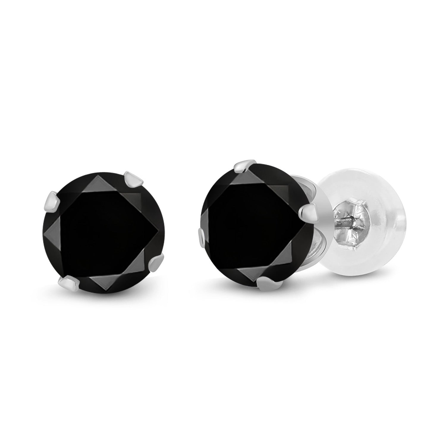 Black Diamond - April_14K White Gold_Earrings in 14K White Gold