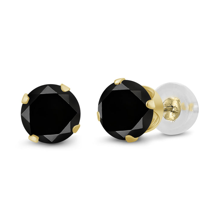 Black Diamond - April_14K Yellow Gold_Earrings in 14K Yellow Gold