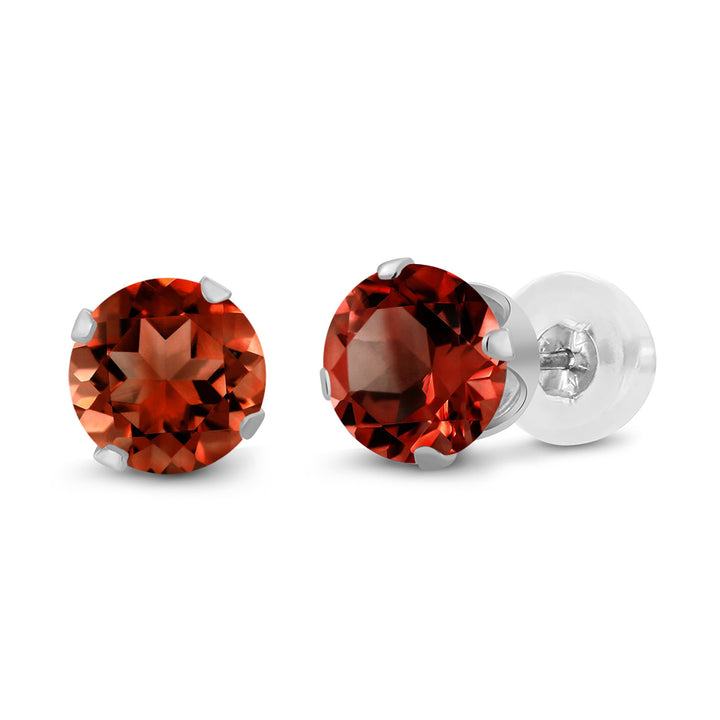 Garnet - January_14K White Gold_Earrings in 14K White Gold