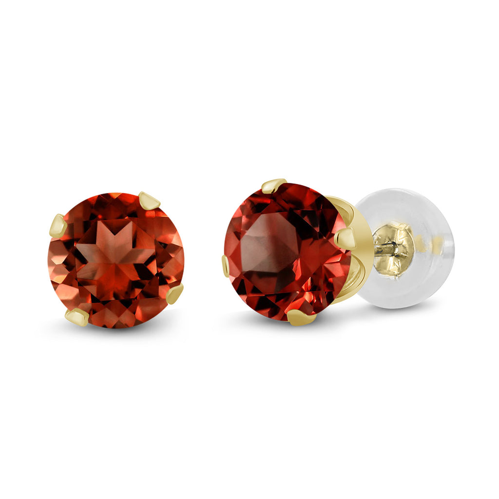 Garnet - January_14K Yellow Gold_Earrings in 14K Yellow Gold