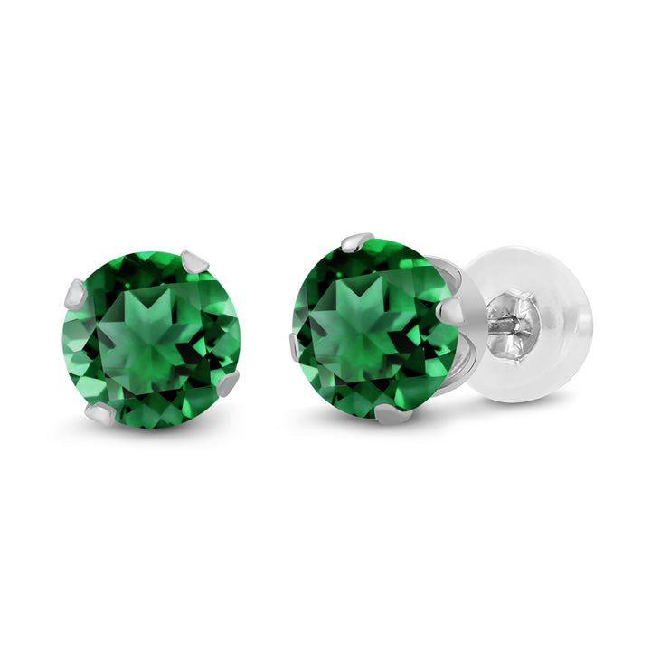 Nano Emerald - May_14K White Gold_Earrings in 14K White Gold