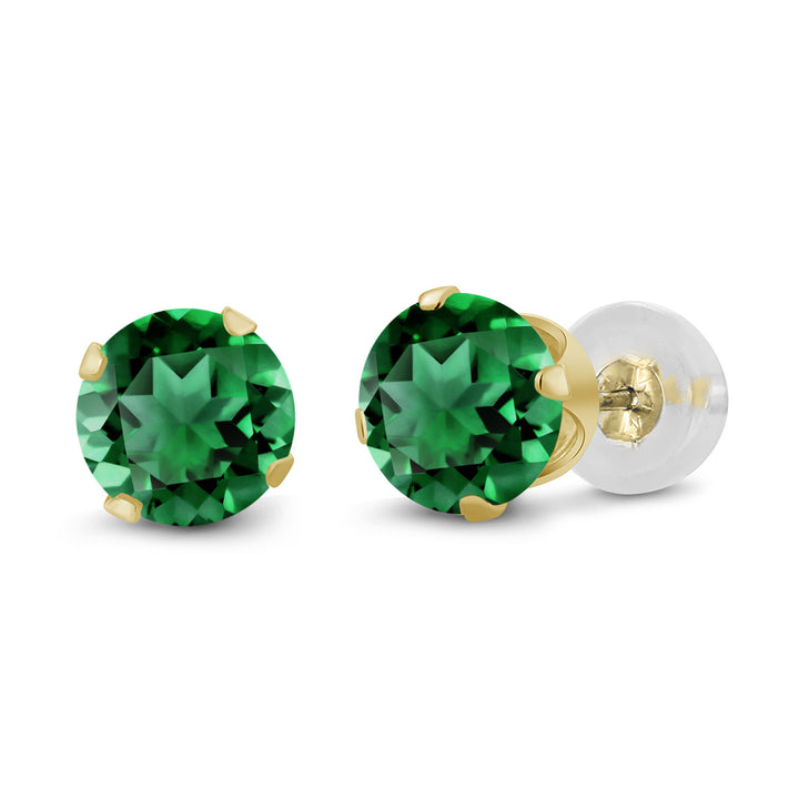 Nano Emerald - May_14K Yellow Gold_Earrings in 14K Yellow Gold