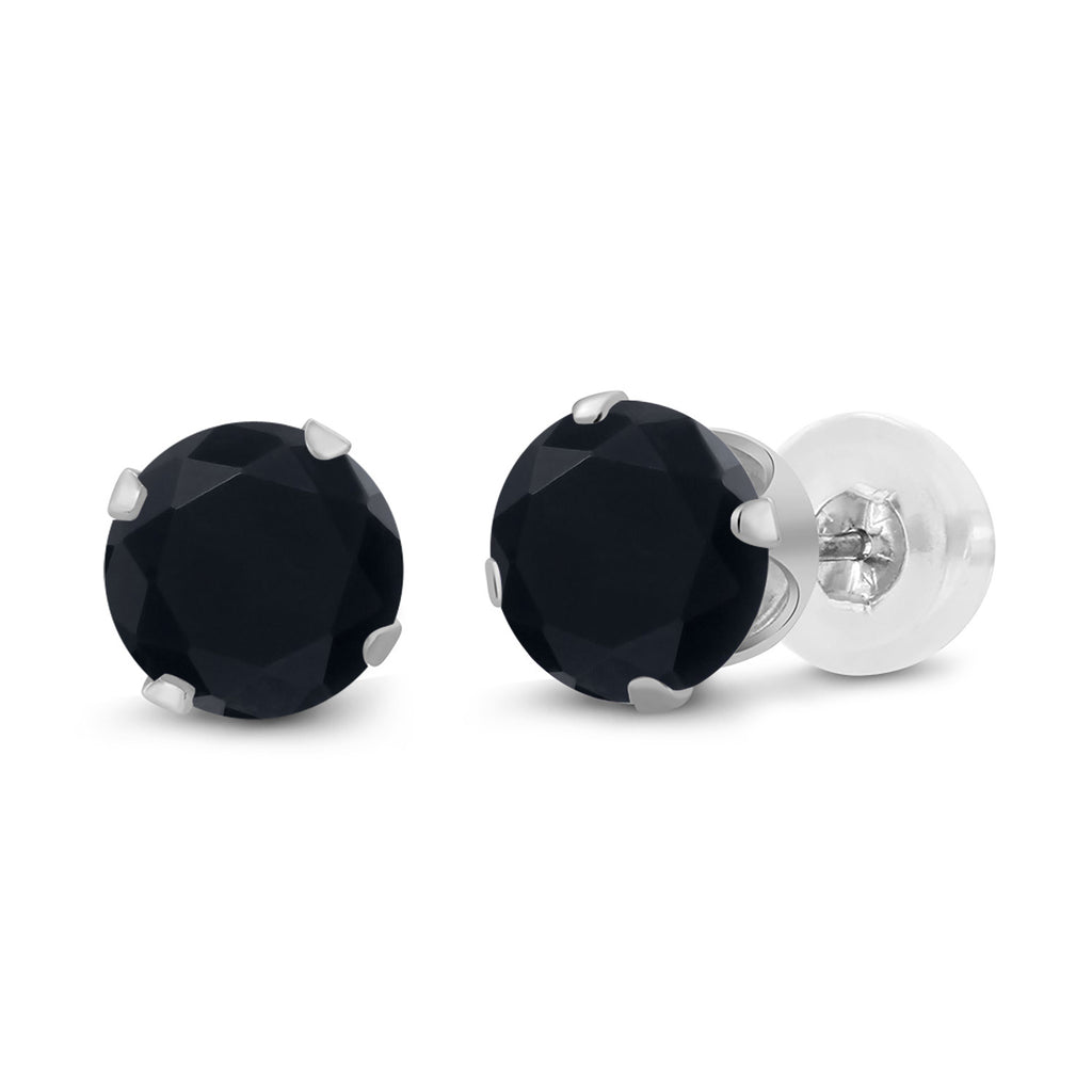 Onyx - December_14K White Gold_Earrings in 14K White Gold