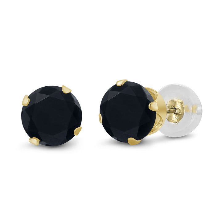 Onyx - December_14K Yellow Gold_Earrings in 14K Yellow Gold