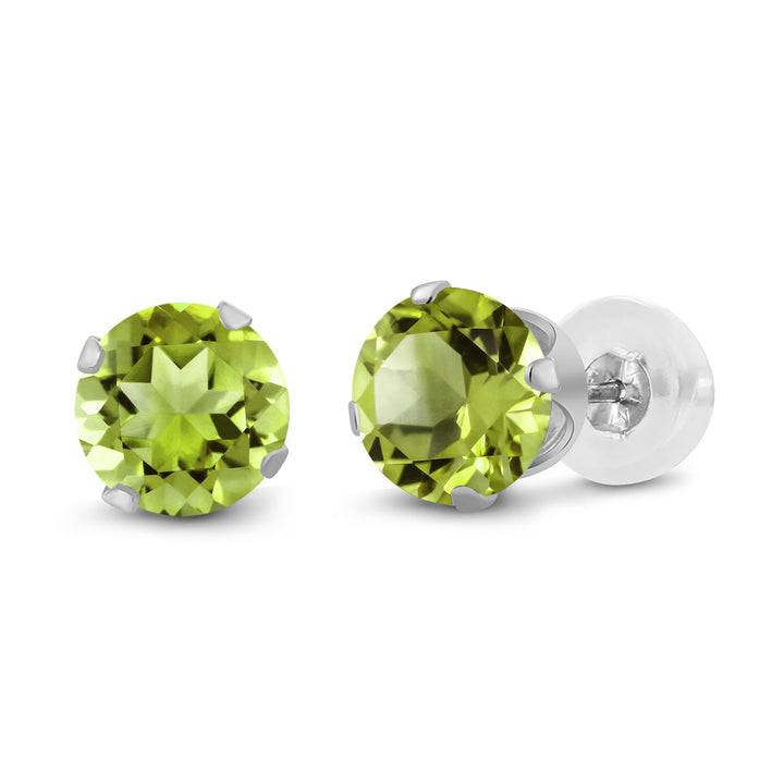 Peridot - August_14K White Gold_Earrings in 14K White Gold