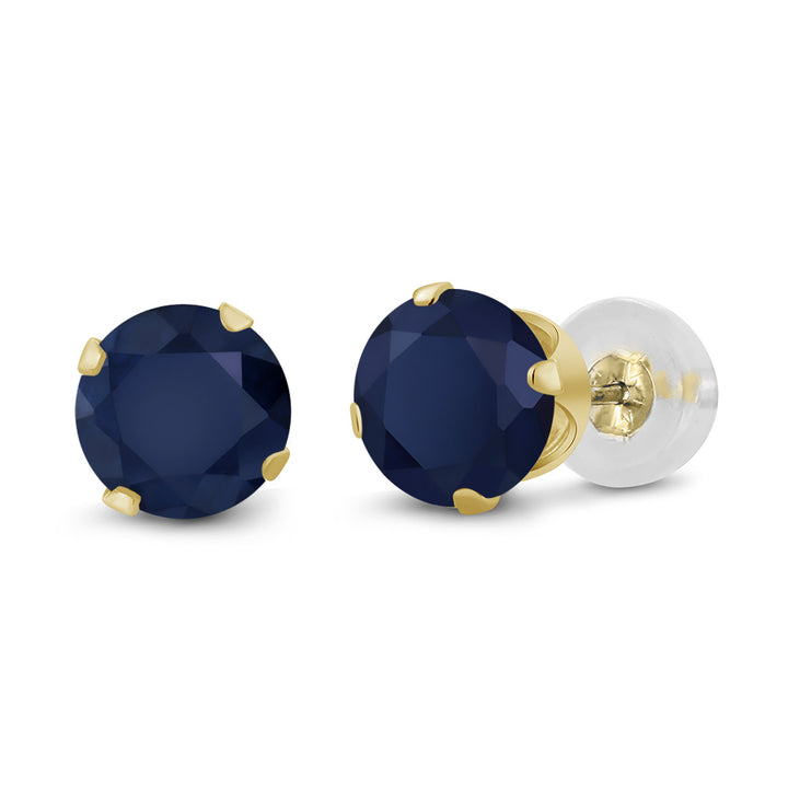 Blue Sapphire - September_14K Yellow Gold_Earrings in 14K Yellow Gold