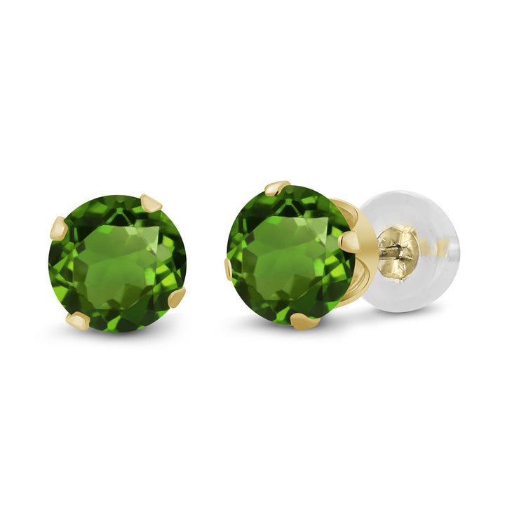 Green Tourmaline - October_14K Yellow Gold_Earrings in 14K Yellow Gold