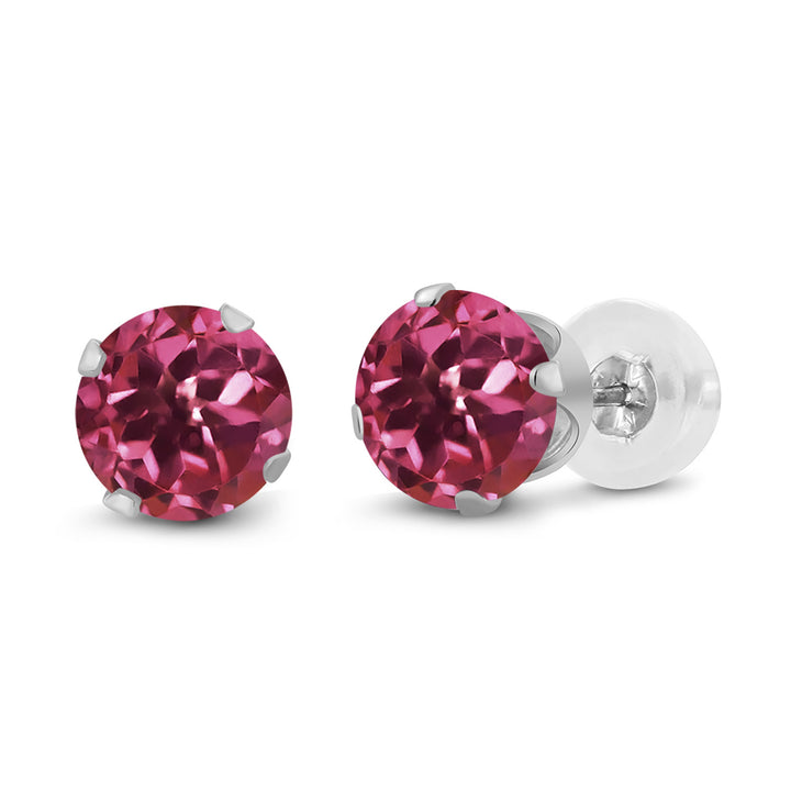 Pink Tourmaline - October_14K White Gold_Earrings in 14K White Gold