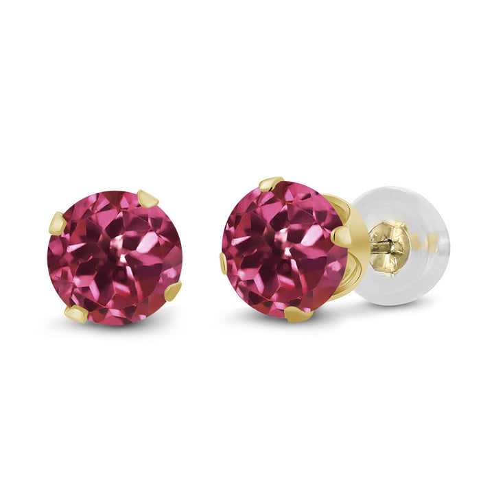 Pink Tourmaline - October_14K Yellow Gold_Earrings in 14K Yellow Gold