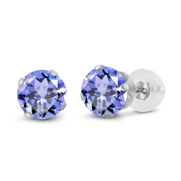 Tanzanite - December_14K White Gold_Earrings in 14K White Gold