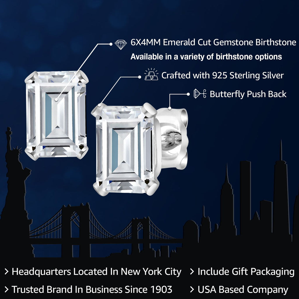 Moissanite_Earrings in 925 Sterling Silver